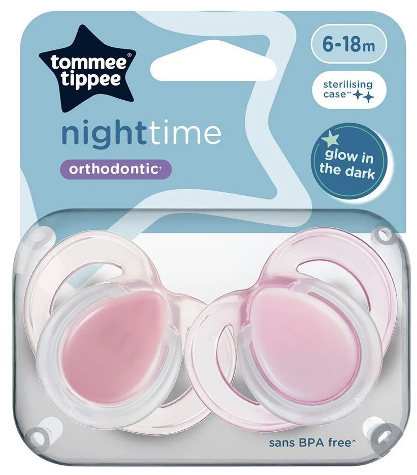 image for Suzete ortodontice din silicon Tommee Tippee Roz (6-18 luni), 2 buc. foto