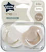 Ортодонтические силиконовые пустышки Tommee Tippee Moda Бежевые (0-6 мес.), 2 шт. foto