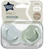 Ортодонтические силиконовые пустышки Tommee Tippee Moda Бело-Зелёные (0–6 мес.), 2 шт. foto