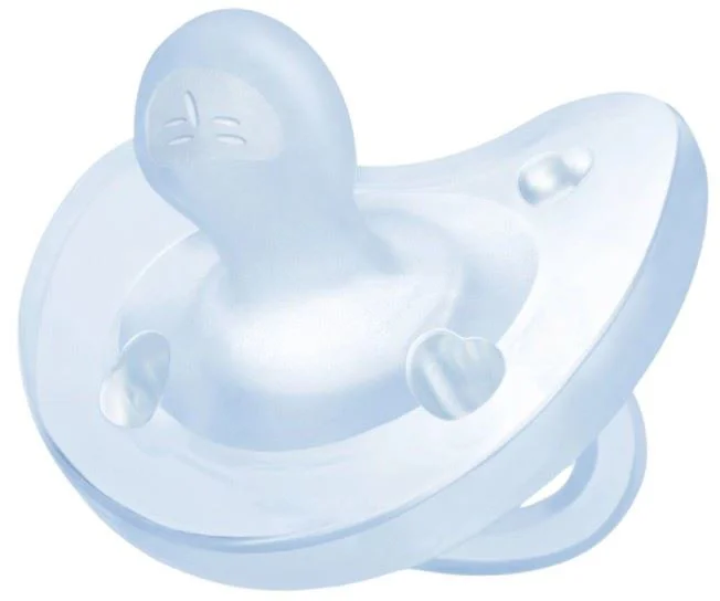 image for Suzeta din silicon Chicco Physio Lightblue monobloc (0-6 luni) foto