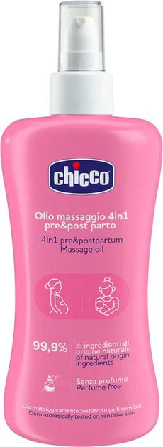 image for Ulei pentru masaj 4 in 1 Chicco Pre & PostPartum, 200 ml foto
