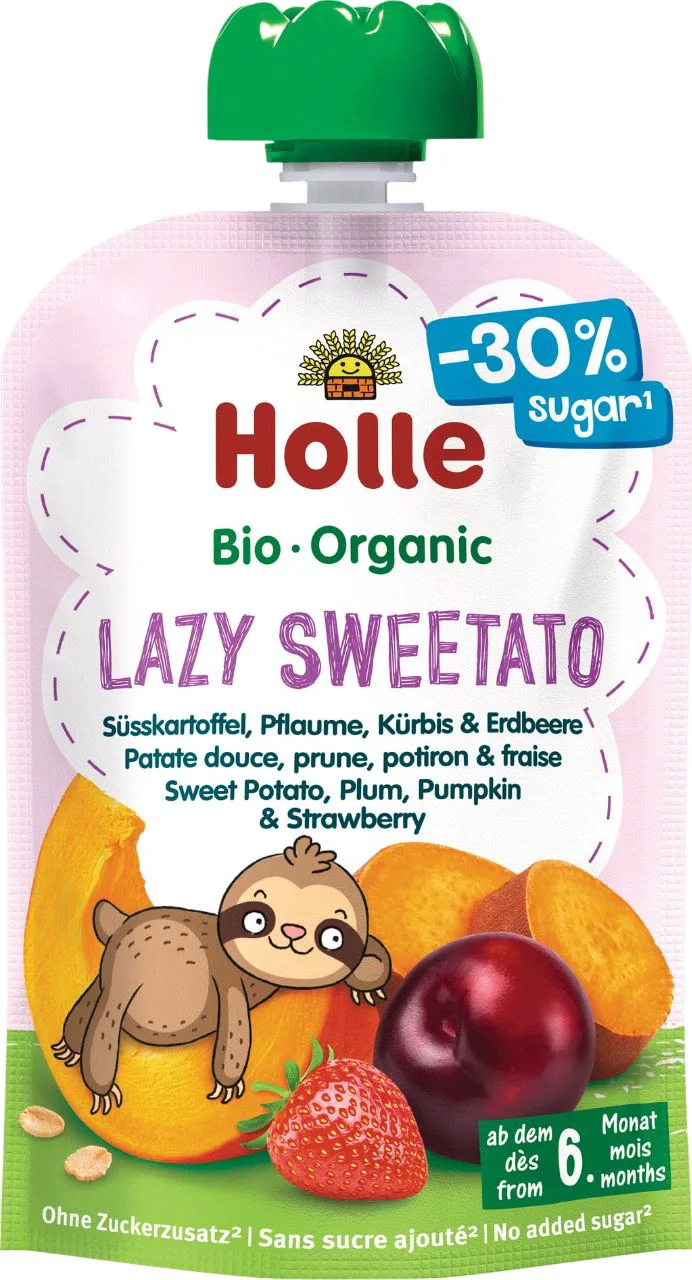 image for Piure Holle Lazy Sweetato din batat, prune, dovleac si capsuna (6+ luni), 100 g foto