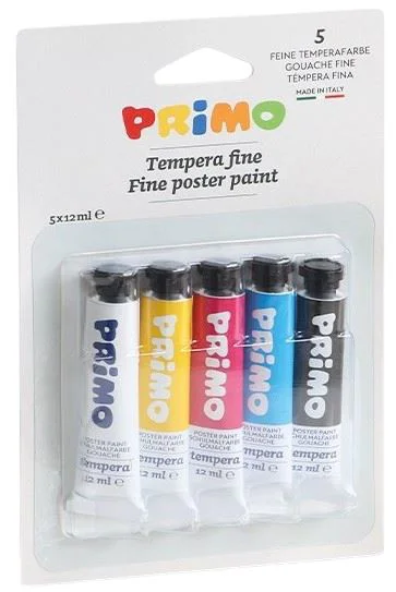Set vopsele tempera in tuburi Primo, 5 culori foto