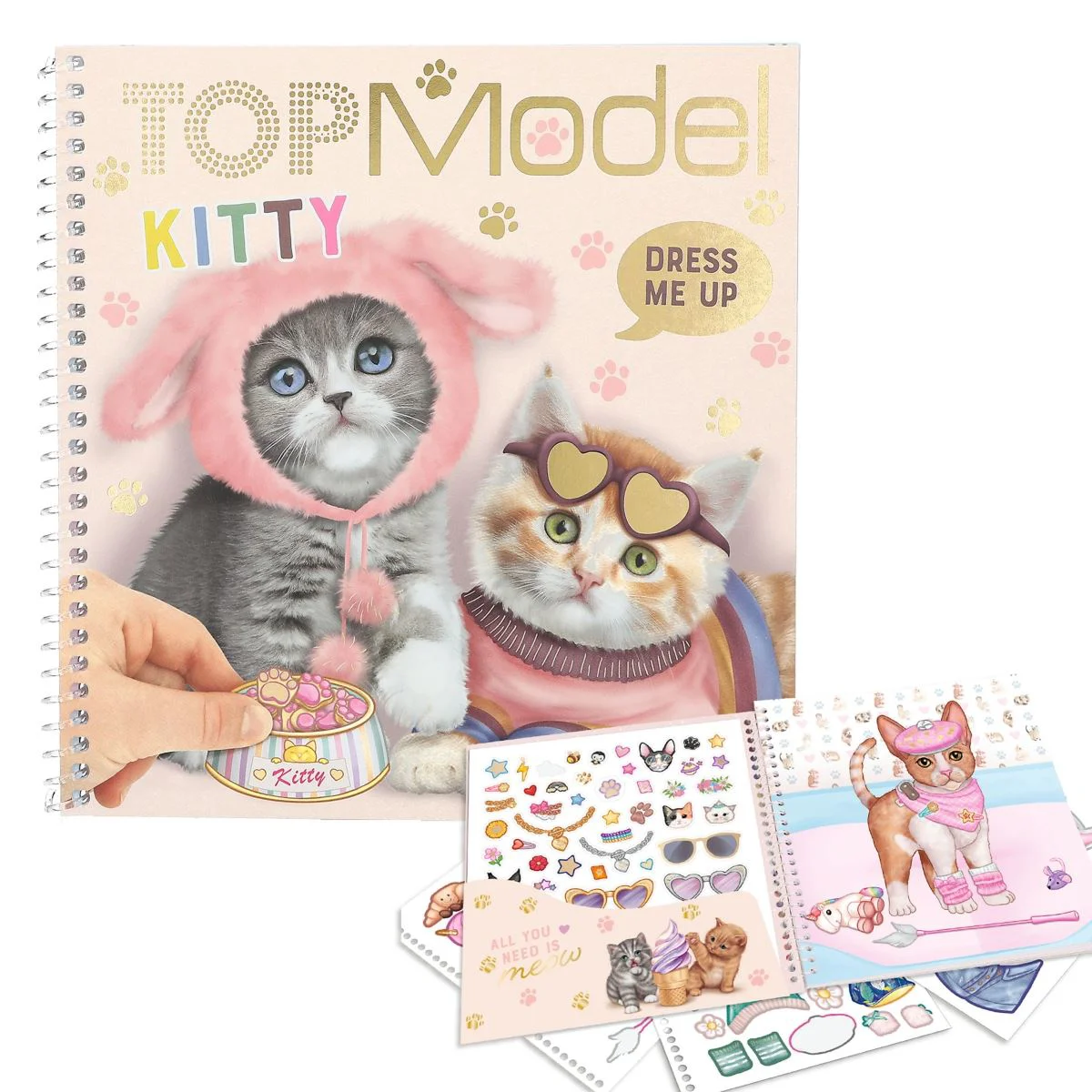 image for Carte cu autocolante TOPModel Dress Me Up Kitty foto