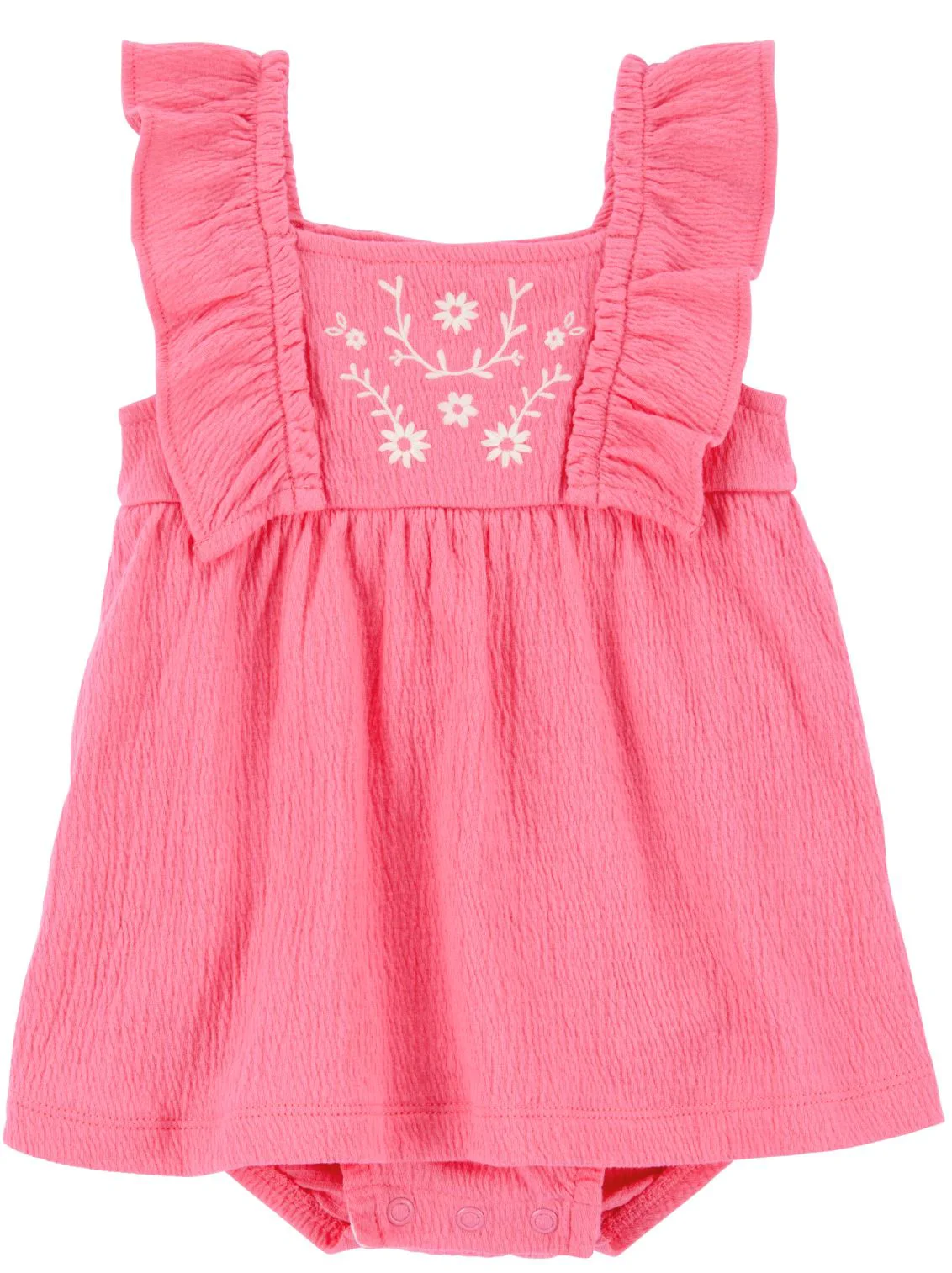 Carter's Salopeta pentru fetite brodata Pink White foto
