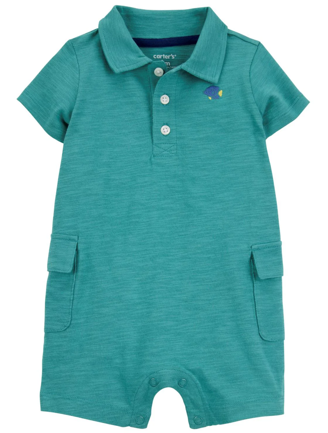 Carter's Salopeta de vara Solid Turquoise Polo foto
