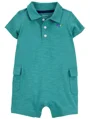 Carter's Salopeta de vara Solid Turquoise Polo foto