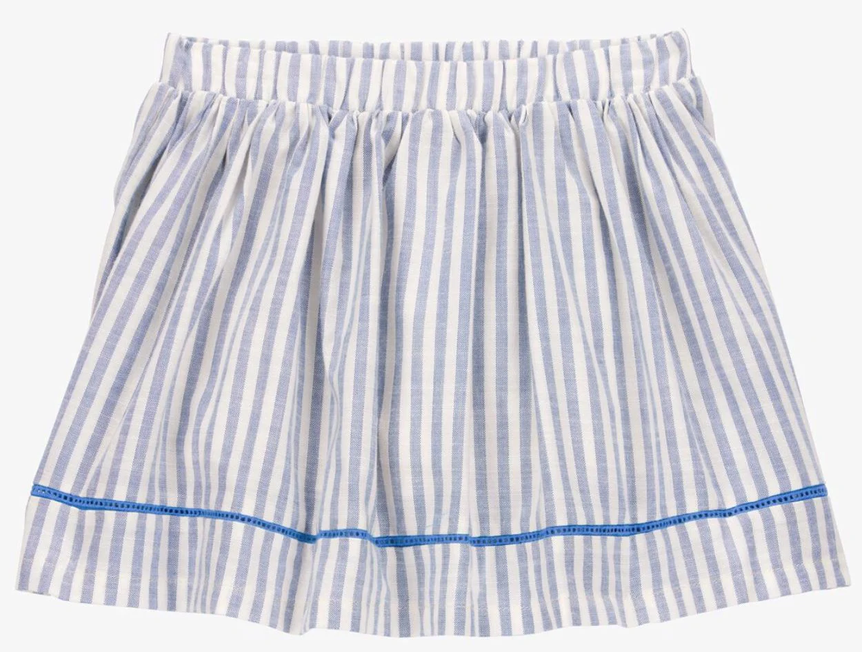 image for Carter's Льняная юбка Faux Linen Blue Stripe foto