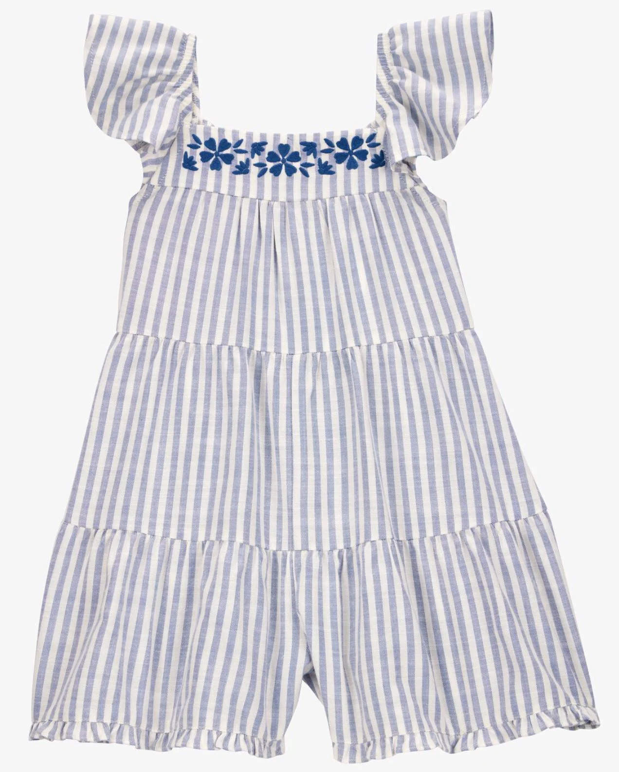 image for Carter's Летний комбинезон Faux Linen Blue Stripes foto