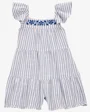 Carter's Salopeta de in Faux Linen Blue Stripes foto