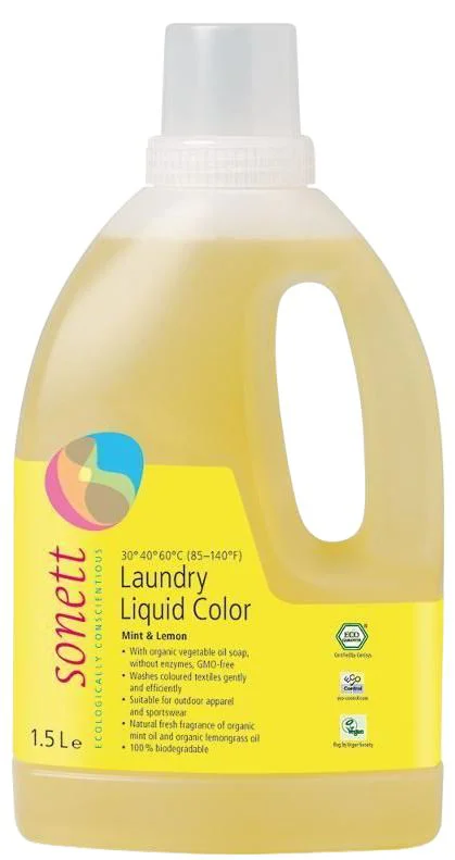 image for Detergent lichid pentru rufe Sonett Color Mint & Lemon, 1500 ml foto