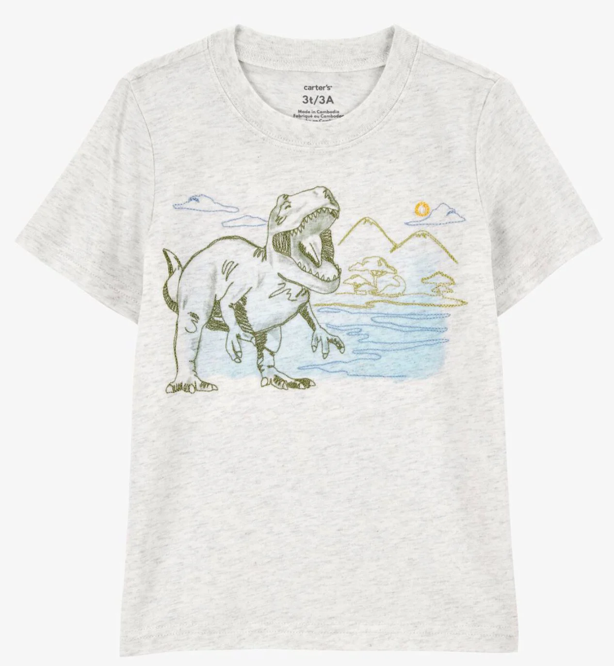 Carter's Tricou Grey Dino foto
