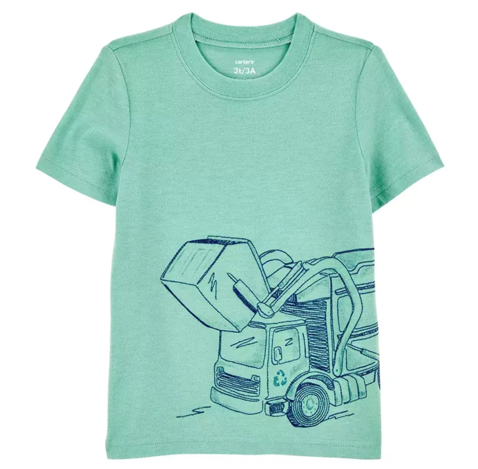 image for Carter's Tricou Green Dump Truck foto
