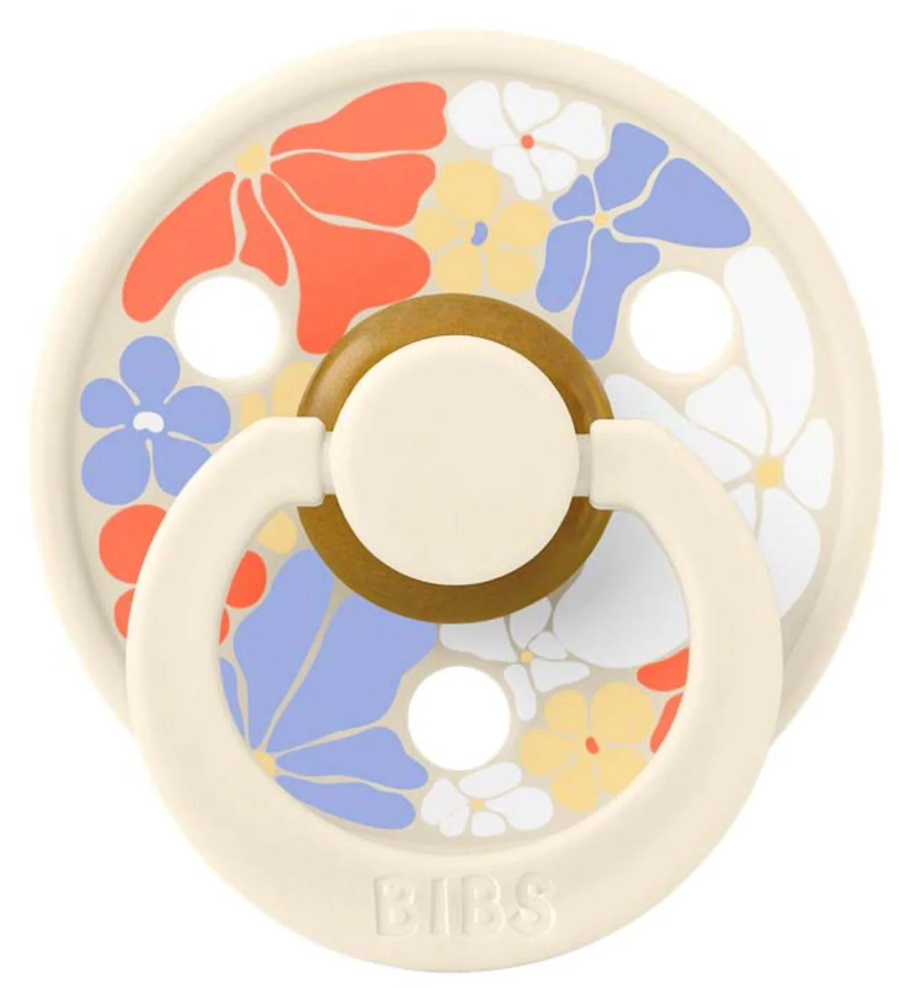 Suzeta rotunda din latex BIBS Studio Colour Flower Child - Ivory (0-6 luni) foto