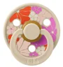 Suzeta rotunda din latex BIBS Studio Colour Flower Child - Vanilla (0-6 luni) foto