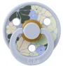 Suzeta rotunda din latex BIBS Studio Colour Flower Child - Dusty Blue (0-6 luni) foto