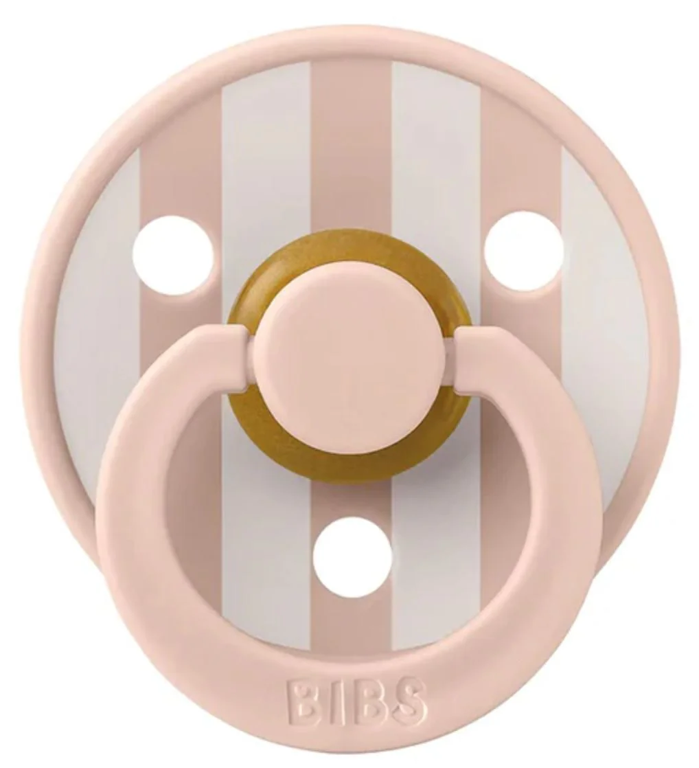 Suzeta rotunda din latex BIBS Studio Colour Block - Blush/Ivory (0-6 luni) foto