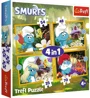 Puzzle Trefl 4 in 1 Life in the Smurf Village foto
