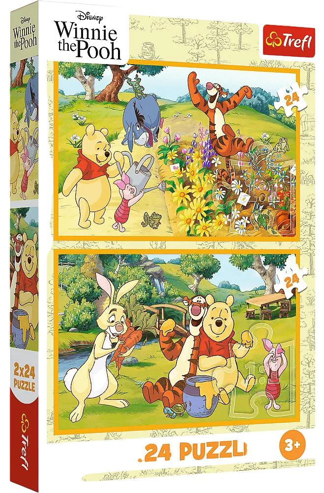 image for Puzzle Trefl Day in the Garden Winnie the Pooh, 2x24 el. foto
