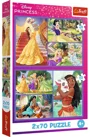 Puzzle Trefl Fairy tale days Disney Princess, 2x70 el. foto