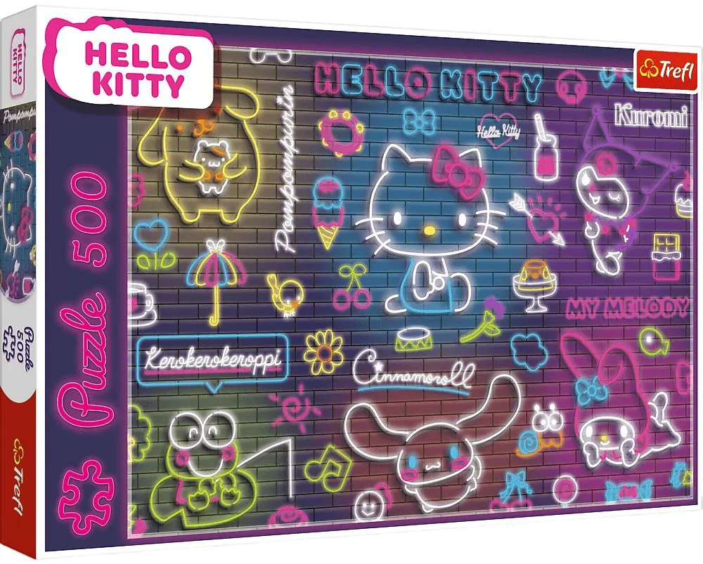 Puzzle Trefl Neon Hello Kitty, 500 el. foto