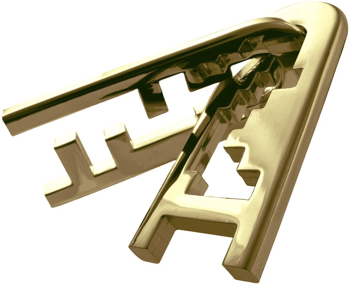image for Puzzle IQ Eureka Mini Huzzle Keyhole gold foto