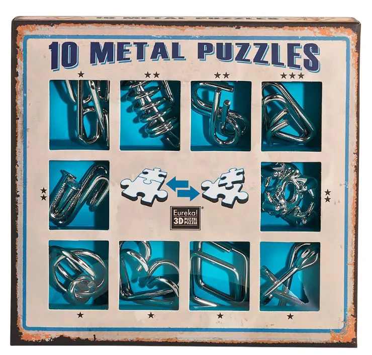 image for Set 10 puzzle-uri Metalice Eureka Blue foto