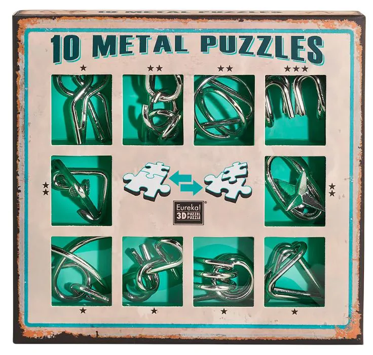 image for Set 10 puzzle-uri Metalice Eureka Green foto