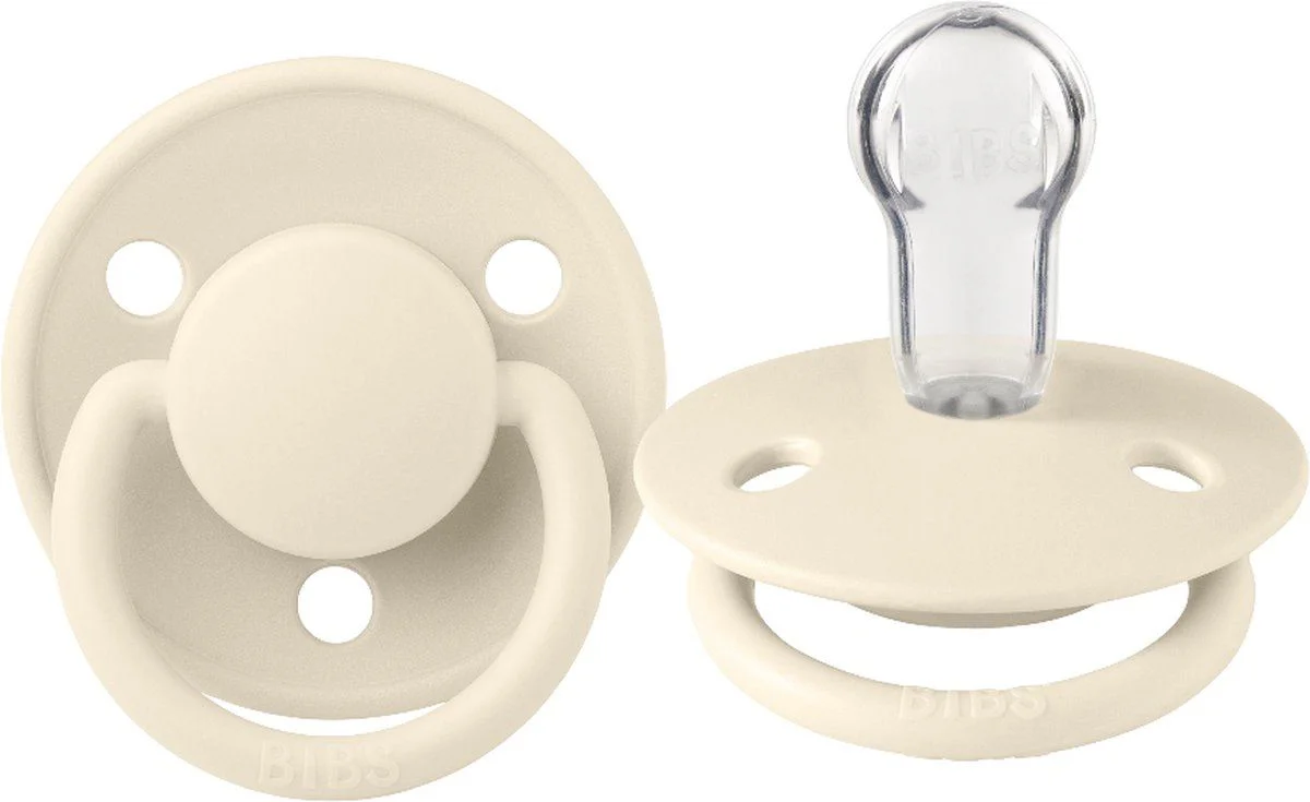 image for Пустышка силиконовая BIBS De Lux Ivory круглая (0-36 мес.) foto
