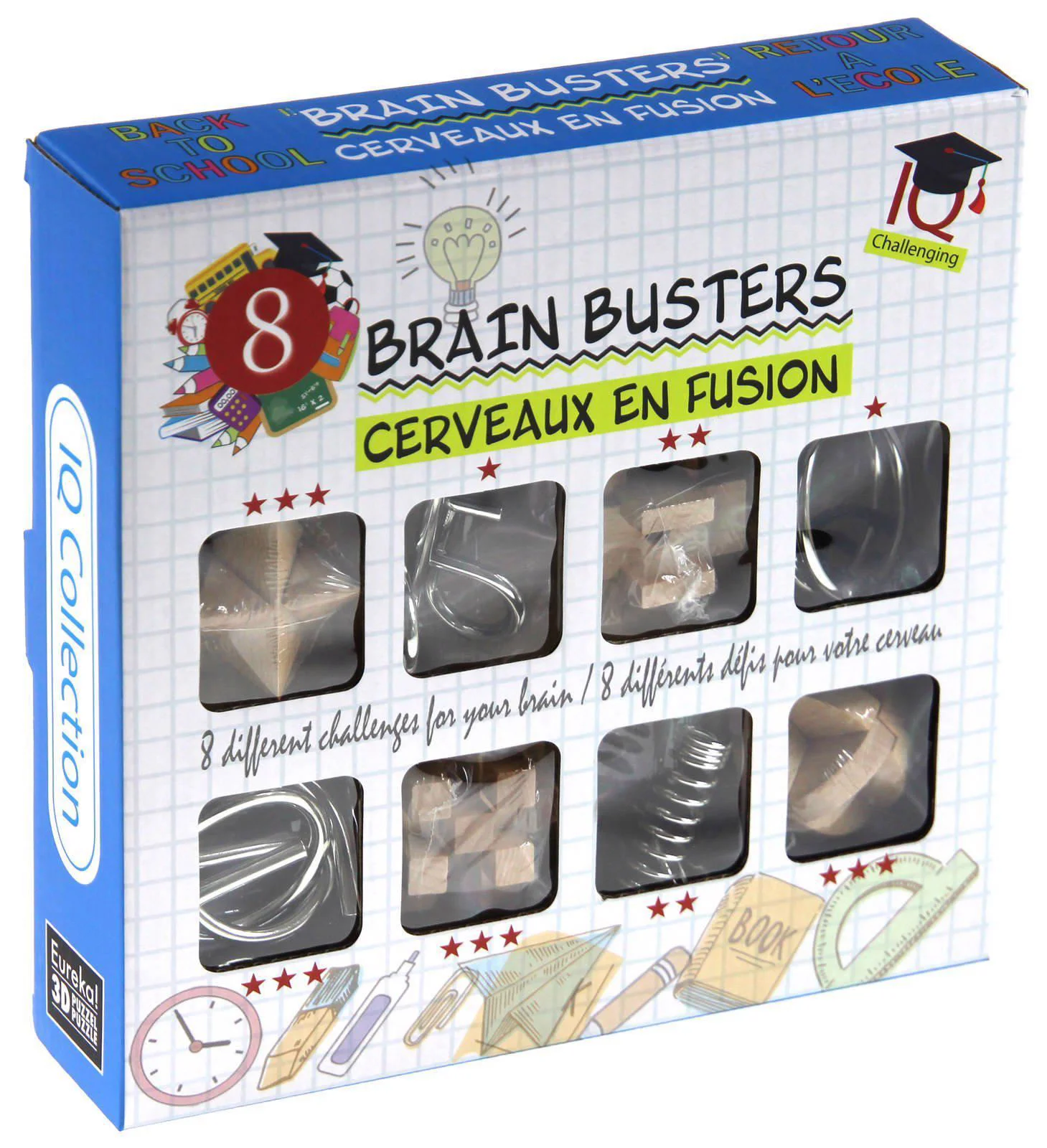 image for Set 8 puzzle-uri mecanice Eureka Brain Busters foto
