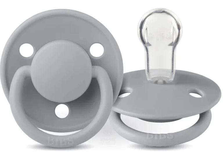 Suzeta rotunda BIBS De Lux Cloud din silicon (0-36 luni) foto