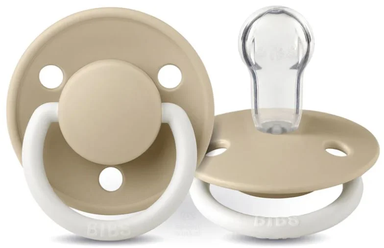 image for Пустышка силиконовая BIBS De Lux Vanilla Glow круглая (0-36 мес.) foto