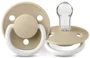Suzeta rotunda BIBS De Lux Vanilla Glow din silicon (0-36 luni) foto