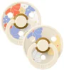 Set 2 suzete rotunde din latex BIBS Studio Colour Morning Bloom - Ivory Mix (0-6 luni) foto