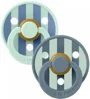 Set 2 suzete rotunde din latex BIBS Studio Colour Block - Nordic Mint Petrol Mix (0-6 luni) foto