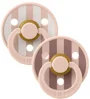 Набор из 2-х круглых латексных пустышек BIBS Studio Colour Block - Blush Mix (0-6 мес.) foto