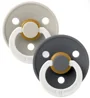 Set 2 suzete rotunde din latex fosforescente BIBS Colour Glow Sand/Iron (0-6 luni) foto