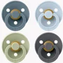 Set 4 suzete rotunde din latex BIBS Colour Petrol/Sage/Baby Blue/Iron (0-6 luni) foto