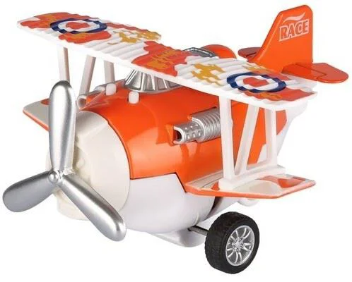 Avion cu inertie Same Toy Aircraft Portocaliu foto