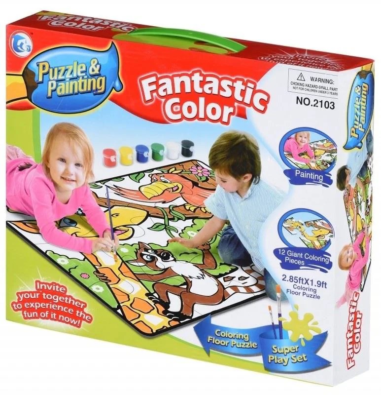 image for Puzzle de colorat Same Toy Jungle, 12 el. foto