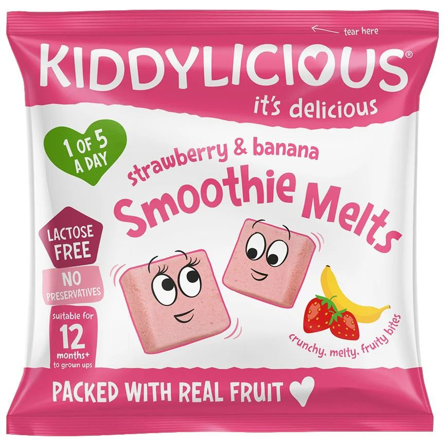 Gustare de fructe Kiddylicious Capsuna si Banana (12+ luni), 6 g foto
