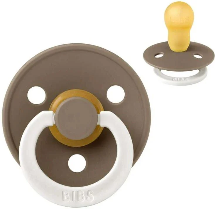 Suzeta rotunda din latex BIBS Dark Oak Glow (18-36 luni) foto