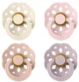 Set 4 suzete rotunde din latex BIBS Boheme Ivory/Blush/Blossom/Dusky Lilac (0-6 luni) foto