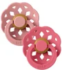 Set 2 suzete rotunde din latex BIBS Boheme Dusty Pink/Coral (6-18 luni) foto