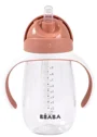 Cana cu pai din tritan Beaba Terracotta, 300 ml foto