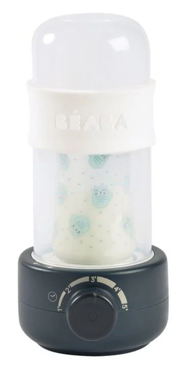 Incalzitor biberoane si sterilizator Beaba BabyMilk Second Night Blue foto