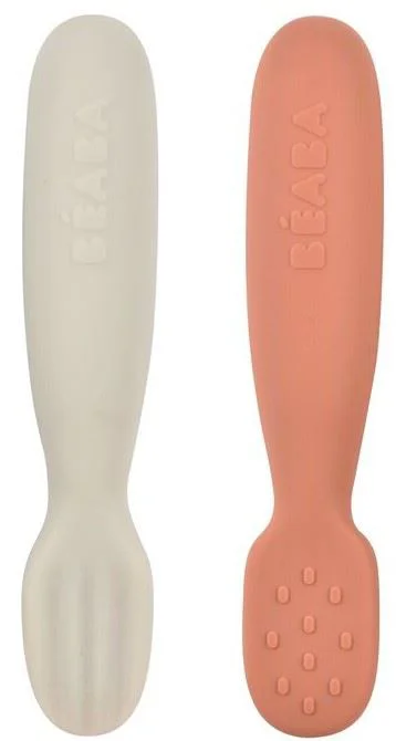image for Набор силиконовых ложечек Beaba Terracotta/Velvet Grey, 2 шт. foto
