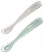 Set lingurite silicon Beaba Sage Green (4+ luni), 2 buc. foto