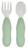Set lingurita si furculita din inox Beaba Sage Green foto
