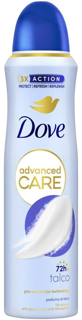 image for Antiperspirant spray Dove Deo Advanced Care Talco, 150 ml foto